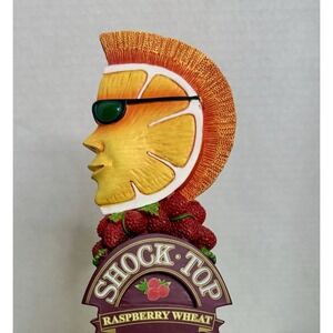 Beer Tap Handle Shock Top Raspberry Wheat Mohawk Head Fruit  13" Brew Bar Keg